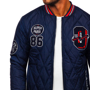 Veste bomber homme en polyester de haute qualité, coupe décontractée, à fermeture éclair, séchage rapide, pour l'hiver, vente en gros - Product Image 4