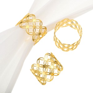 Elegante Anillo de Servilleta de Metal, Accesorio para Servilletas, Ideal para Mesa de Comedor, Bodas, Fiestas, Restaurantes y Banquetes - Product Image 3