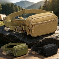 Sac tactique pour armes à feu EDC : Sac banane utilitaire unisexe avec sangle réglable, pochette de rangement légère pour la chasse
