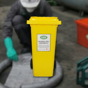 Universal Spill Kit 120 Liter with Wheelie <b>Bin</b> Mobile Spill Response Kit for Oil Chemical Absorbent Industrial Safety Equipment - Product Image 3
