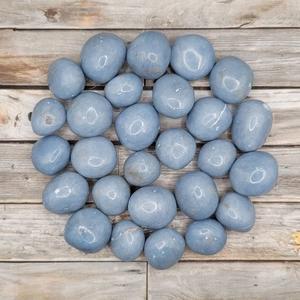 Pierres Roulées Irrégulières d'Angelite Naturelle Polies à la Main, Cristal Bleu de Guérison pour la Méditation, le Reiki, l'Énergie des Chakras, Décoration Chakralume - Product Image 6