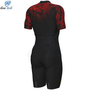 Ensemble de maillots de cyclisme personnalisés avec logo pour hommes, vêtements de vélo respirants, uniforme de vélo de route VTT, tissu à séchage rapide, services OEM - Product Image 4