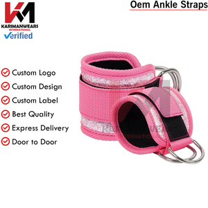 Wholesale Professional <b>Ankle</b> Straps Industrial Grade Hook and Loop Closure Custom Printed Logo Leg <b>Support</b> for Workouts - Product Image 6