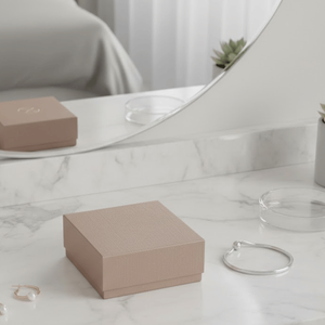 Custom Pink Kraft Jewelry Packaging Boxes | Small Wholesale Paper Gift Boxes for <b>Rings</b>, Necklaces & Affordable <b>Storage</b> Solution - Product Image 1