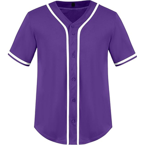 Low MOQ Custom Logo Men Baseball Jersey for Adult Unisex Plus Size Breathable Short Sleeve High Quality Team Wear 100% Organic - Product Image 1