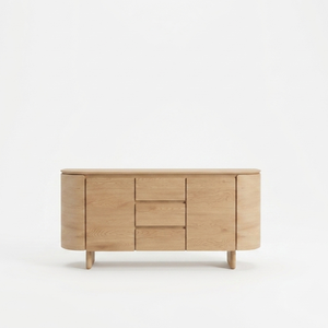 Commode en bois massif Kairo avec 3 tiroirs, design moderne pour chambre et salon, meuble de rangement écologique et durable - Product Image 4