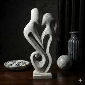 Sculpture d'Idole Religieuse en Pierre de Marbre Sculptée à la Main de Qualité Exceptionnelle pour la Décoration Intérieure Disponible à la Vente - Product Image 6