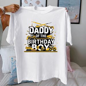 เสื้อยืดผ้าฝ้ายแท้ใส่สบายสำหรับผู้หญิงของเด็กชายวันเกิด - Product Image 2