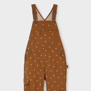 Women's Denim Overalls <b>Floral</b> Print Mid Waist Loose Fit Breathable Waterproof Eco-Friendly Quick Dry Stonewashed Casual Spring - Product Image 4