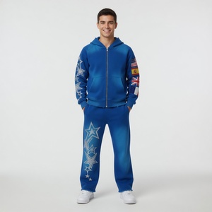 Chándal Personalizado de Moda al por Mayor con Estampado Serigrafiado y Efecto Desgastado por el Sol, Material de Alta Calidad, Chándal Urbano y Casual para Unisex - Product Image 6