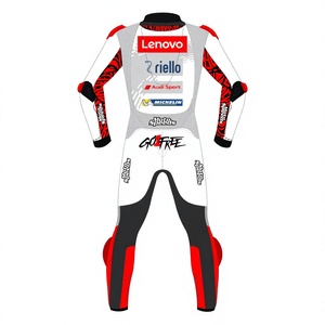 ชุดแข่งรถมอเตอร์ไซค์ Francesco Bagnaia MotoCP หนังวัว/หนังจิงโจ้ สำหรับขับขี่/แข่งรถมอเตอร์ไซค์ ระดับ 2 CE Pro - Product Image 2