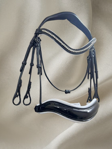 Brida Doble Anatómica Ergonómica de Cuero Genuino para Caballo con Corona y Cabezada Acolchadas - Fabricante Mayorista - Product Image 1