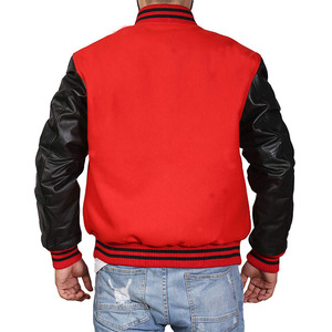 New Best Design Hooded Thick Varsity <b>Jackets</b> <b>for</b> <b>Men</b> Regular Sleeves 100% Wool Fabric Wholesale Baseball Cartoon Patchwork - Product Image 3