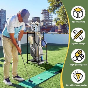 Estante de Almacenamiento Adicional para Palos de Golf, Organizador de Bolsas de Golf y Estante de Garaje para Organización y Almacenamiento en Garajes - Product Image 6