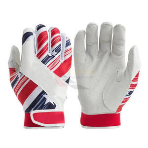 Guante de entrenamiento de béisbol con diseño de estrellas, para mano derecha, antideslizante, estilo deportivo, rojo, blanco y azul - Product Image 3