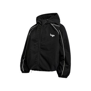 Winter Windproof Waterproof Sublimation <b>Pattern</b> Hooded Windbreaker <b>Jacket</b> for Men High Quality Customizable Front Logo Pullover - Product Image 1
