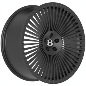 Flow Formed <b>Cast</b> Alloy Wheels Concave Multi Spoke Machined Silver 19 20 21 22" Inch Rims Center Cap - Product Image 2