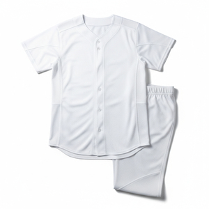 Camiseta de béisbol de malla con estampado personalizado OEM, uniforme vintage a rayas en blanco, venta al por mayor de ropa urbana. - Product Image 1