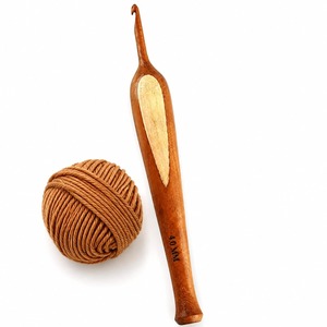 HASAN CRAFT Eco Friendly Simple Durable Wholesale Premium Soft Handle <b>Crochet</b> Knitting Needle Straight Wooden Knitting Pin Set - Product Image 3