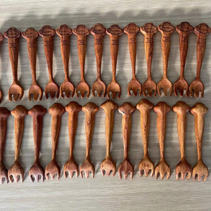 ช้อนตักทำจากไม้เข้มงานทำจากโรงงานในเวียดนามเครื่องใช้ในครัวพาสต้าผลไม้สลัดก๋วยเตี๋ยวส้อมช้อนสำหรับงานปาร์ตี้หรือร้านอาหาร - Product Image 1