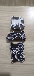 Authentic Hand Carved <b>Wooden</b> <b>Blocks</b> for Textile Printing Traditional Sheesham Wood Floral Stamp DIY Pottery Clay Craft Tool - Product Image 3