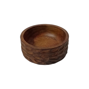 Venta al por mayor nuevo marrón antiguo de lujo único tallado a mano redondo mango madera ensalada tazón granja cocina MESA CENTRO DE MESA - Product Image 2