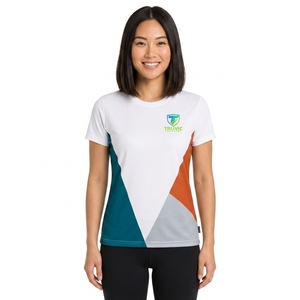 เสื้อยืดลำลองผู้หญิงคุณภาพสูง ราคาประหยัด ระบายอากาศได้ดี ผลิตจากวัสดุโพลีเอสเตอร์ผสมฝ้าย น้ำหนักเบา เป็นมิตรต่อสิ่งแวดล้อม - Product Image 1