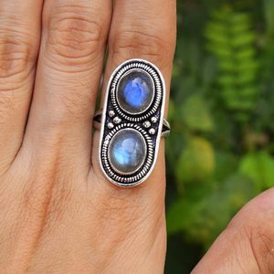 Natural <b>Labradorite</b> <b>Ring</b> 925 Sterling Silver Gemstone Jewelry Designer Handmade <b>Ring</b> for Women - Product Image 1