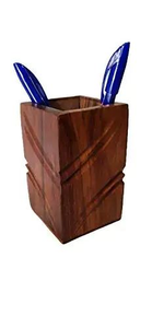 Porte-stylo en bois élégant, fait main et poli, accessoire de bureau et scolaire pour étudiants et travailleurs, artisanat naturel - Product Image 6