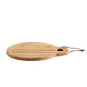 Planche à découper en bois arrondie pour couper le fromage et la viande, planche à découper et à charcuterie en bois rustique de qualité supérieure, accessoires de cuisine - Product Image 2