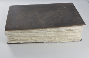 Cahier de notes relié en cuir vintage fait à la main en cuir rustique Pages de bord de plage faites à la main blanches, produits laitiers de voyage - Product Image 3