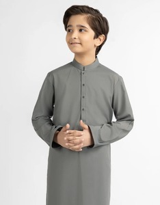 Ensemble Kurta Traditionnel en Coton pour Garçons, Violet, Coupe Classique, Longueur Cheville, Style Indien et Pakistanais, Toutes Saisons - Product Image 3