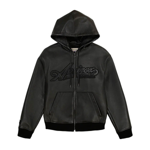 Custom Men's 100% Polyester Windproof Oversized Hoodie <b>Jacket</b> Ribbed Cuffs Hooded Casual Winter Outerwear OEM ODM Wholesale - Product Image 3