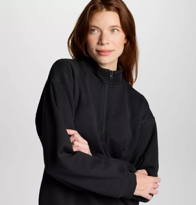 Nouveau design – Sweat-shirt d'hiver pour femme à demi-zip, col montant, poignets et ourlet côtelés, séchage rapide, respirant, idéal pour l'entraînement - Product Image 5