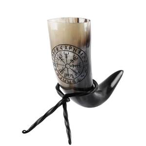 Corne à boire authentique en corne de buffle Viking, gobelet à bière naturel fait main, vente en gros - Product Image 3