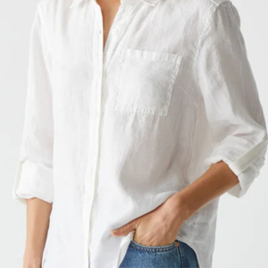 Women's Classic Button-<b>Down</b> T-Shirt in 100% Cotton - Perfect for Professional Office Wear and Casual Outfits - Product Image 4