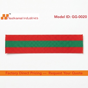 นีลคามัล อินดัสทรีส์ ขายส่งริบบิ้นโกรเกรนลายทางสีแดงเขียว สำหรับห่อของขวัญ ทำโบว์ติดผม ตกแต่งเหรียญรางวัลในงานเทศกาล - Product Image 4