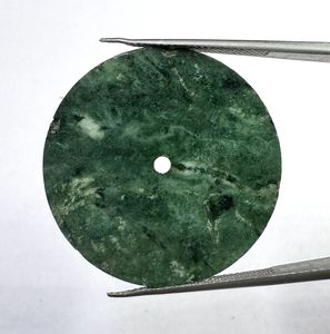 Cadran de montre mécanique automatique en marbre vert naturel de 30,50 mm x 0,70 mm avec trou central de 2 mm, modèle A K Gems Dial-1522 - Product Image 2
