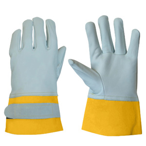 High Quality Heavy-Duty TIG Welding Gloves Smooth Safety <b>Cuff</b> 11 oz Sheep Grain Cow Split Leather Abrasion Resistance Hand <b>Arm</b> - Product Image 6