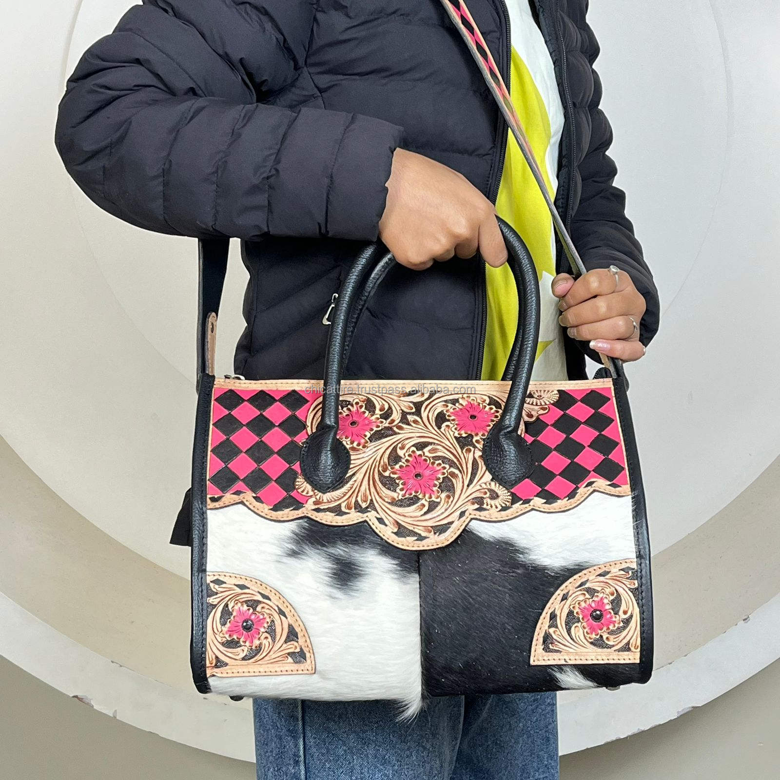 Pink & Black Checkered