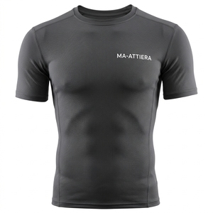 Camiseta de Compresión de Manga Larga para Hombre, Color Gris Carbón, Ecológica, Transpirable, de Secado Rápido, Spandex/Poliéster, para Entrenamiento y Fitness - Product Image 3