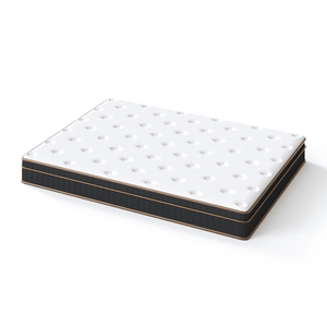 Materasso per Casa 30cm, 12 Pollici King Size, Molle Insacchettate, Bordo Nero e Oro, Rivestimento Bianco, Supporto Medio-Rigido, Design Traspirante e Rinfrescante - Product Image 2