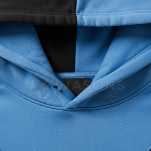 Sudadera con Capucha de Invierno para Hombre, 100% Algodón, para Deportes al Aire Libre, Viajes, Fitness, Transpirable, de Secado Rápido, Diseño Azul y Negro, Talla Grande - Product Image 3