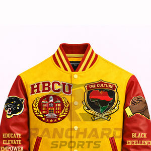 Chaqueta ligera para hombre estilo HBCU, cómoda y personalizada, chaqueta universitaria, chaqueta de colegio, chaqueta varsity hecha a medida. - Product Image 2