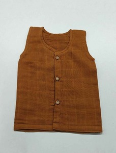 Vêtements pour bébé unisexe en mousseline de coton 100% écologique, respirant, lavable, barboteuse à bretelles, pantalon à poches, body uni - Product Image 4