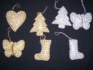 Hot Sale Handmade Christmas <b>Tree</b> Ornament Embroidered Pearl Butterflystarshoes <b>Stars</b> <b>for</b> a Festive Holiday Decor - Product Image 3