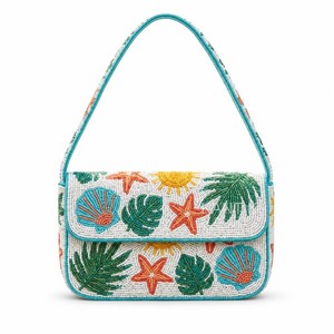 Handmade Watermelon Beaded Bohemian Style Lightweight Eco-Friendly Shoulder Bag Fruit-Inspired Statement <b>Purse</b> <b>Cute</b> Summer - Product Image 3