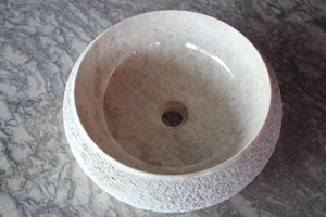Lavabo en céramique texturé martelé - Product Image 2