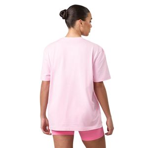 เสื้อยืดโอเวอร์ไซส์สีชมพูอ่อนสำหรับผู้หญิง ทรงบอยเฟรนด์ คอกลม สวมใส่สบาย สไตล์ลำลอง แฟชั่นเสื้อผ้าชั้นนำ - Product Image 2