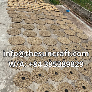 Large Seagrass Place <b>Mats</b> <b>Round</b> Hand-Woven Wicker <b>Table</b> <b>Mats</b> Natural Straw Chargers for Grand <b>Table</b> Styling - Product Image 6